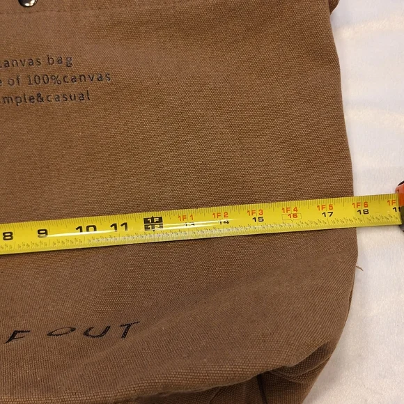 Brown Canvas Tote Bag - Picture 10 of 15